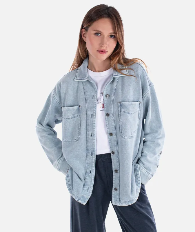 Eden Knit Shirt - Denim sold by JETTY