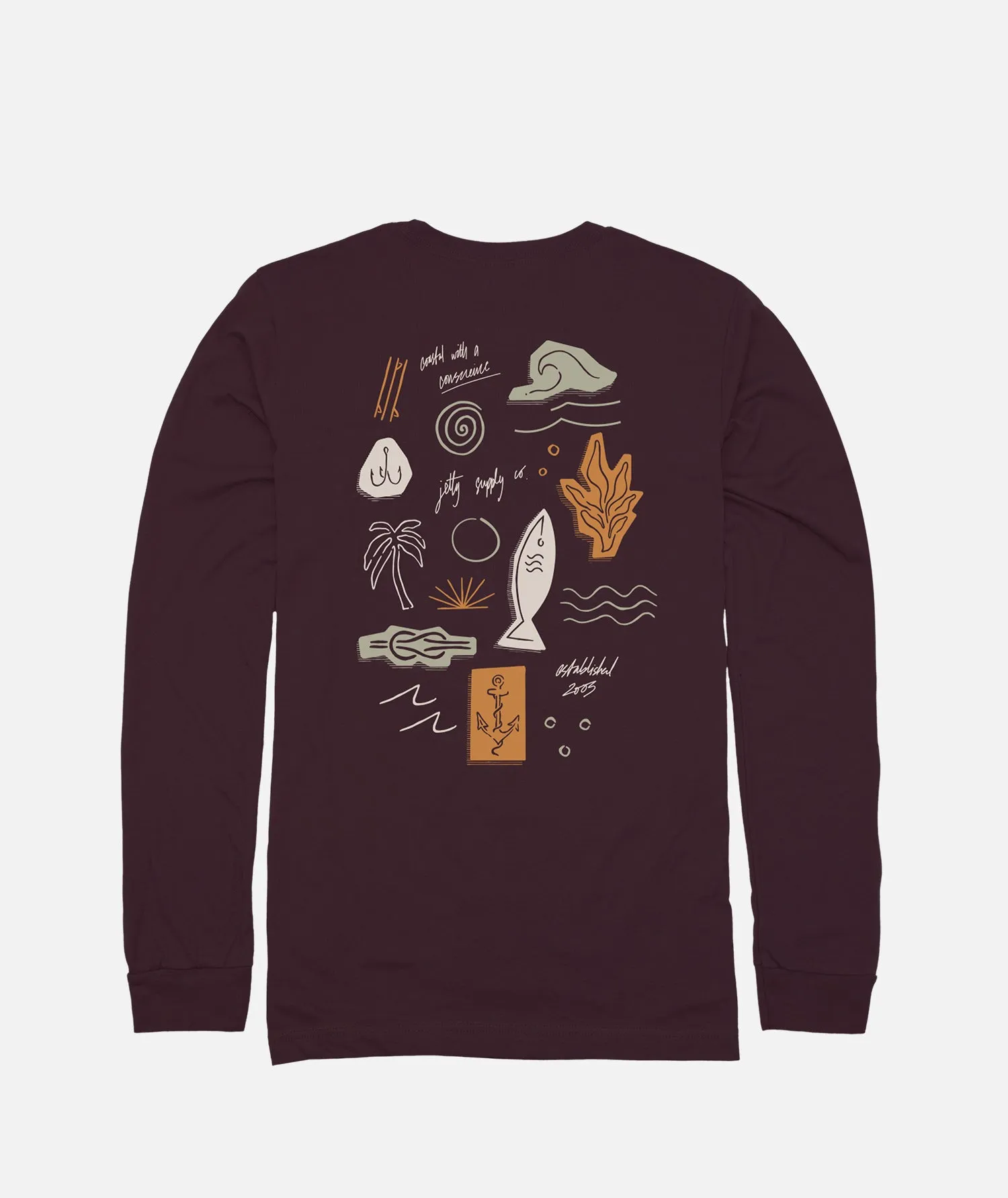 Jettison Long Sleeve - Wine sold by JETTY