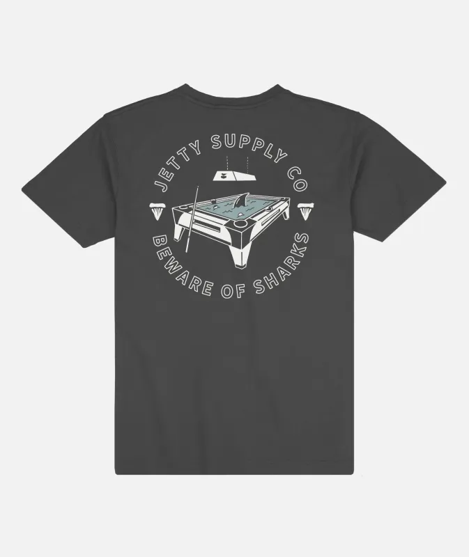 Poolshark Tee - Pirate Black made by JETTY