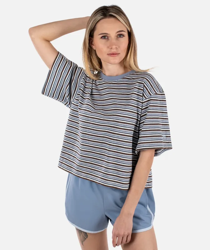 Avalon Striped Tee - Blue made by JETTY