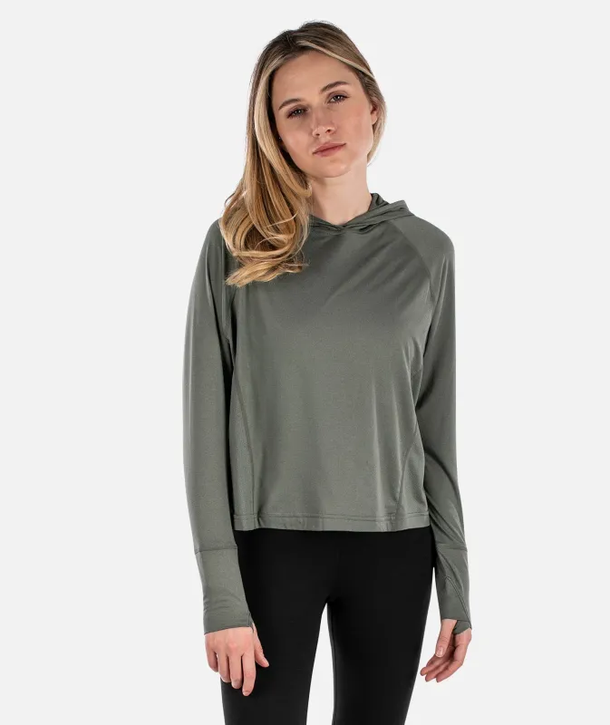Sadie Performance UV Hoodie - Agave made by JETTY