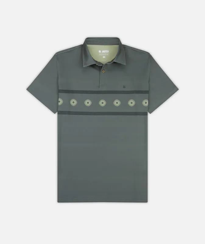 Bunker Polo Shirt - Agave made by JETTY