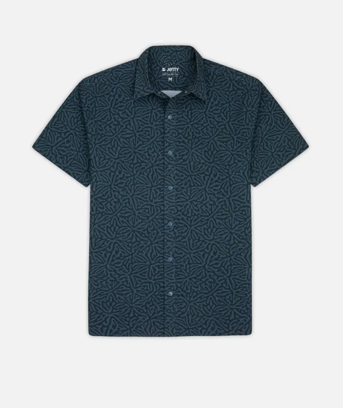 Sandspit Tech Woven Shirt - Navy made by JETTY