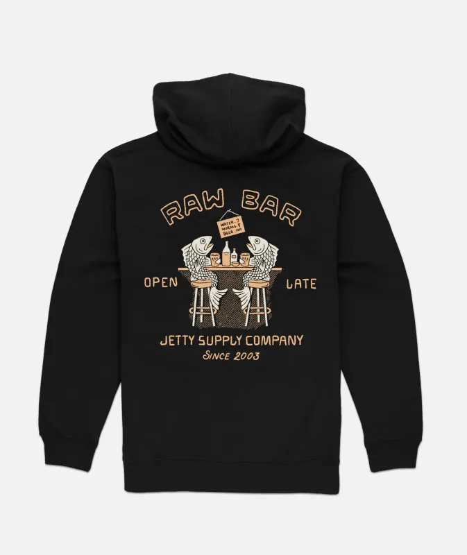 Raw Bar Hoodie - Black sold by JETTY