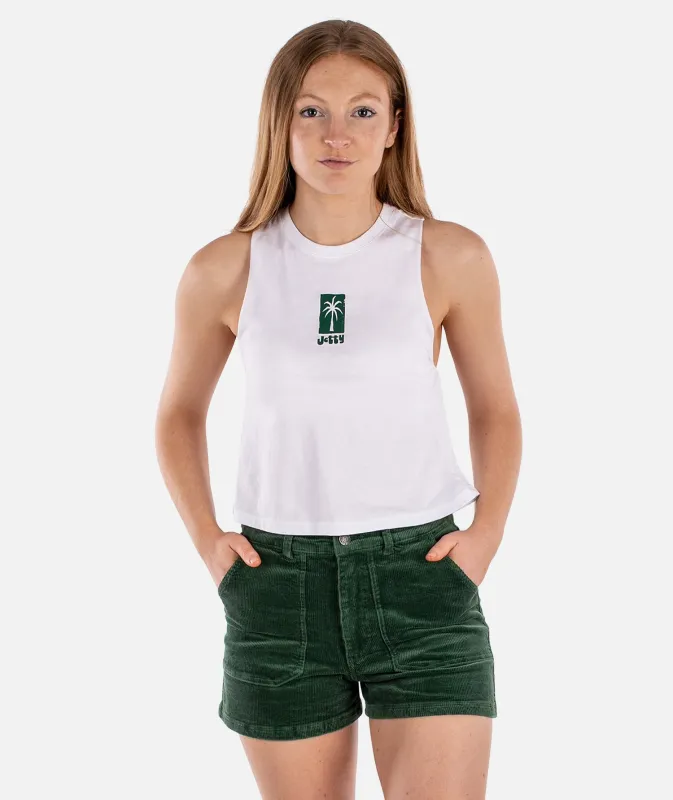 Canopy Crop Tank - White sold by JETTY
