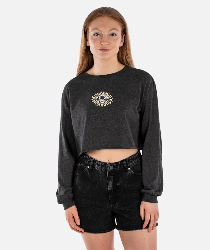 Sun Seeker Long Sleeve Tee - Dark Grey Heather sold by JETTY