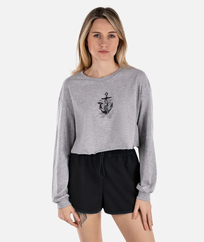 Low Tides Lo-Fi Long Sleeve Tee - Athletic Grey sold by JETTY