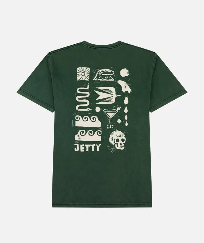 Runes Tee - Green made by JETTY