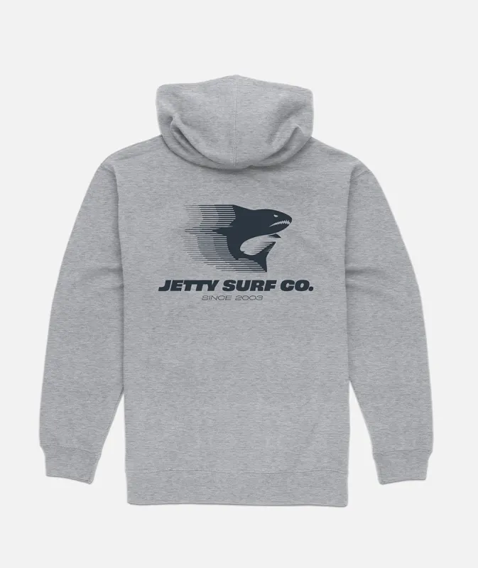 Speedshark Hoodie - Heather Grey sold by JETTY