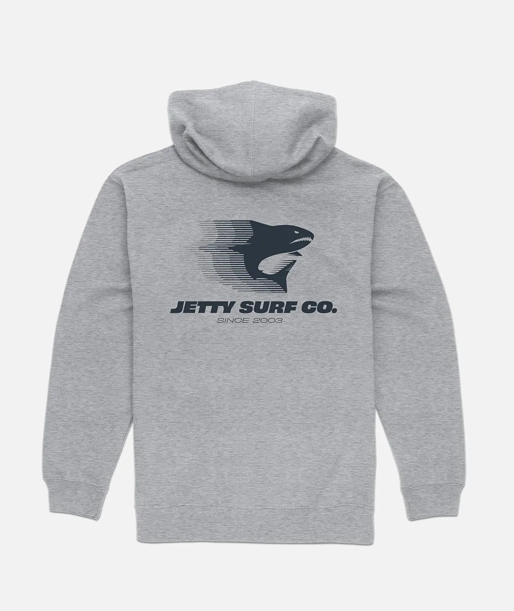 Speedshark Hoodie - Heather Grey sold by JETTY