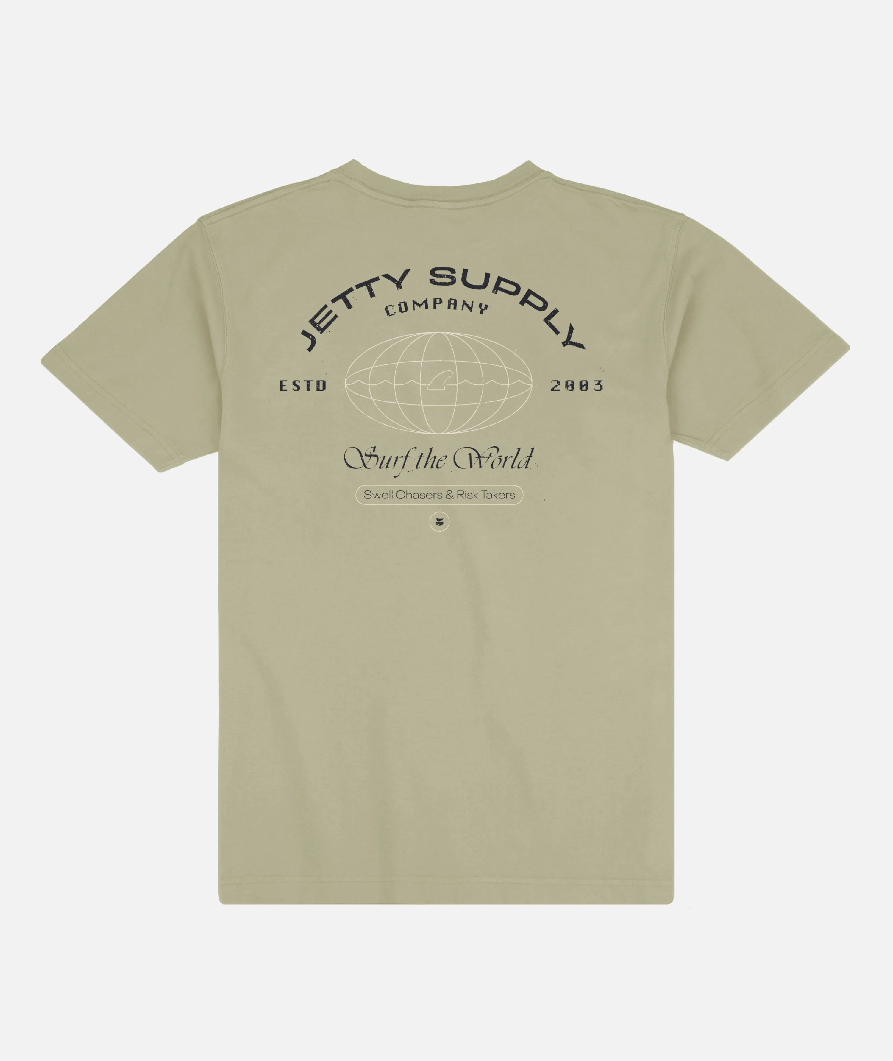 Surf World Tee - Bay Leaf sold by JETTY
