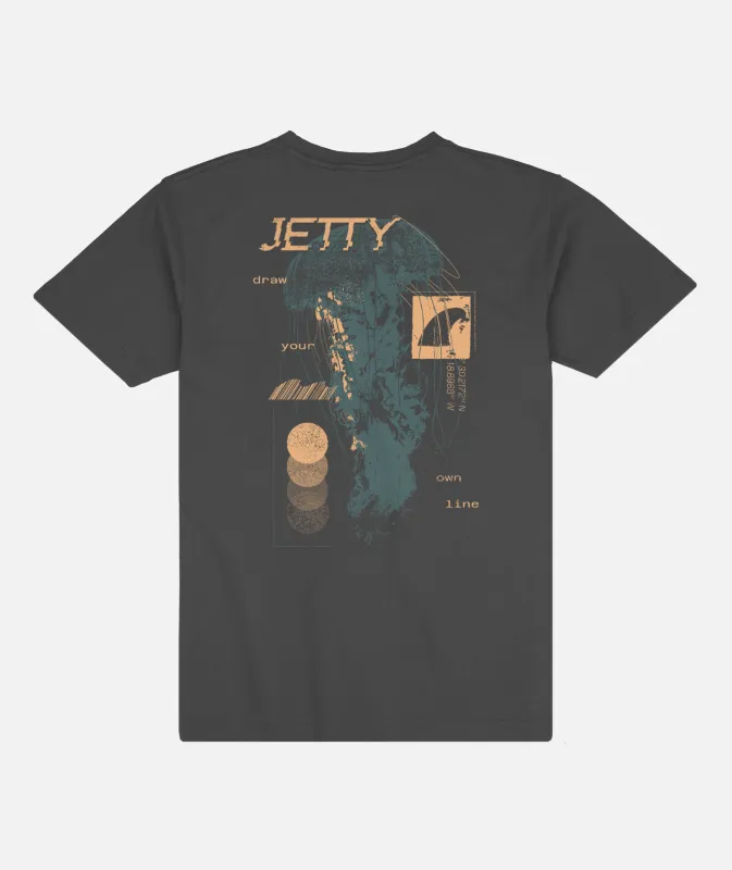Jelly Glitch Tee - Pirate Black made by JETTY