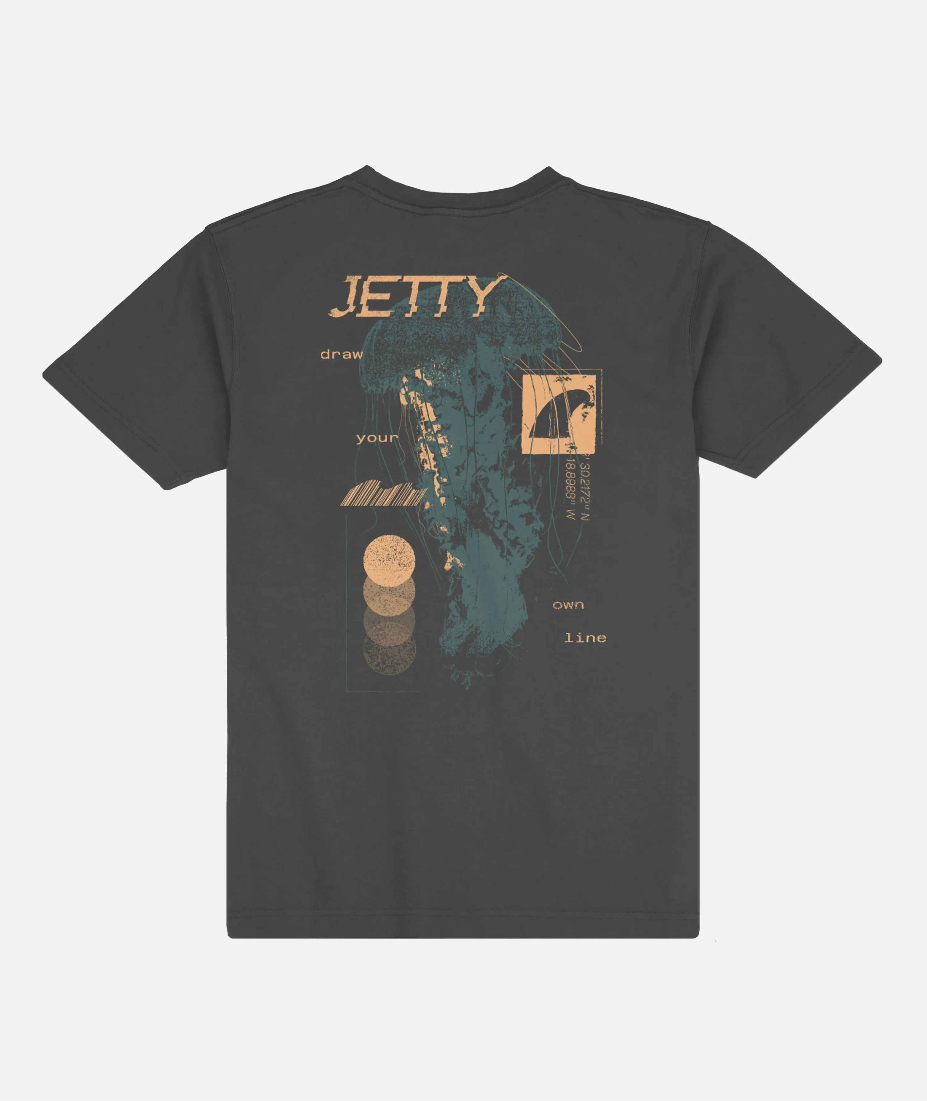 Jelly Glitch Tee - Pirate Black sold by JETTY