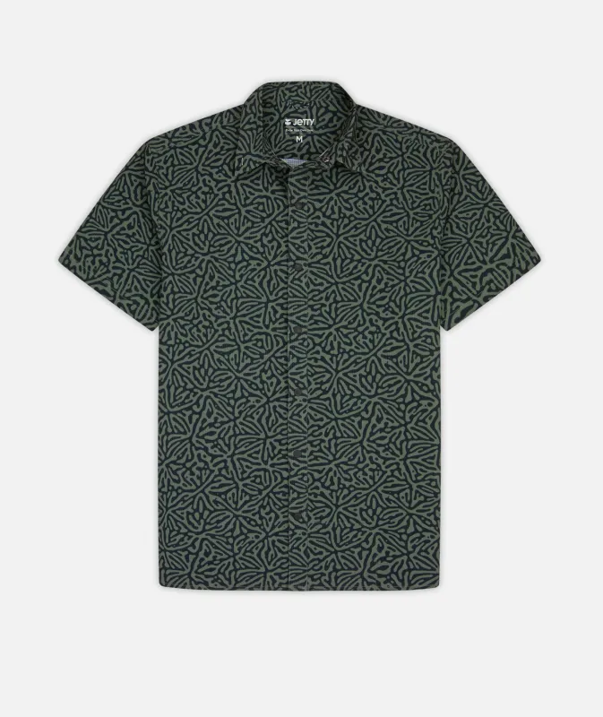 Sandspit Tech Woven Shirt - Olive sold by JETTY