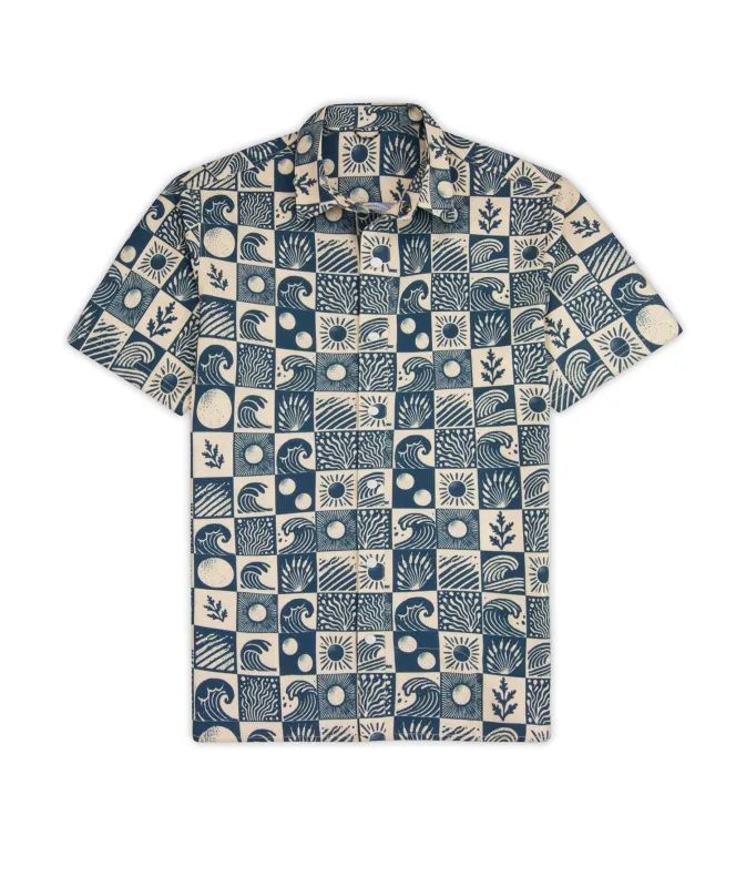 Sandspit Tech Woven Shirt - Oyster Blue made by JETTY