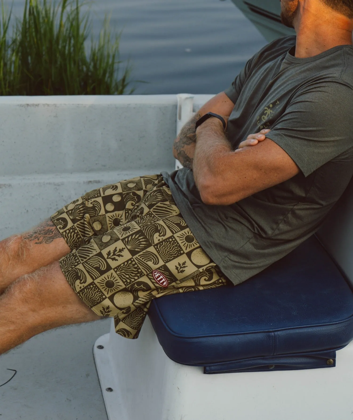 Bayside Volley Short - Olive sold by JETTY product image thumbnail 2