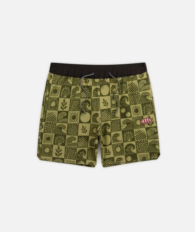 Bayside Volley Short - Olive sold by JETTY