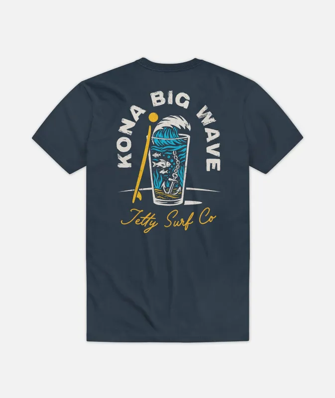 Jetty x Kona Wave Pint Tee - Navy made by JETTY