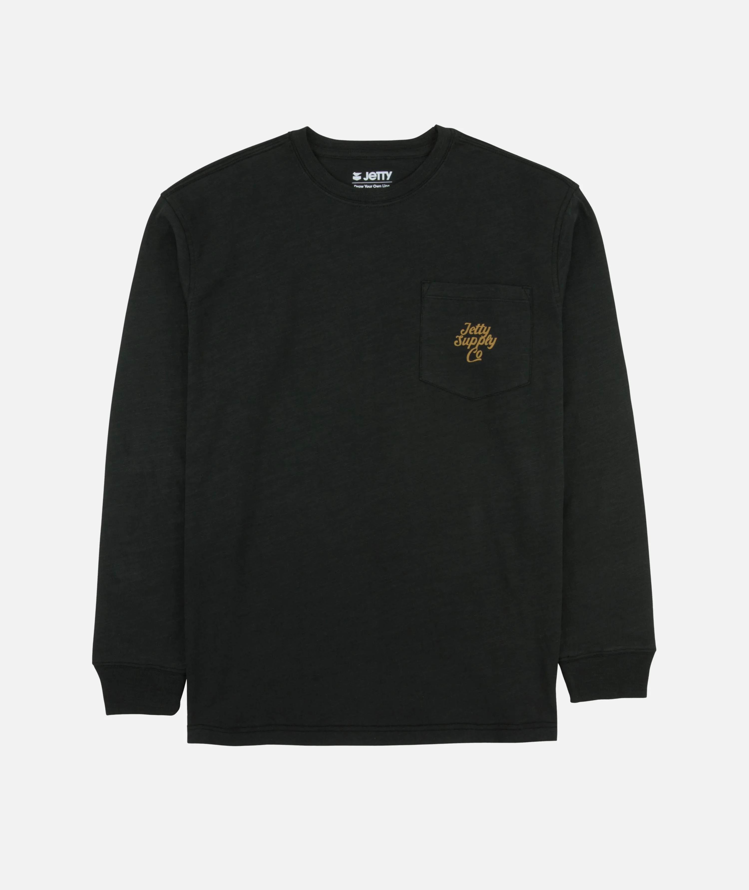 Sedge Slub Long Sleeve Tee - Black sold by JETTY
