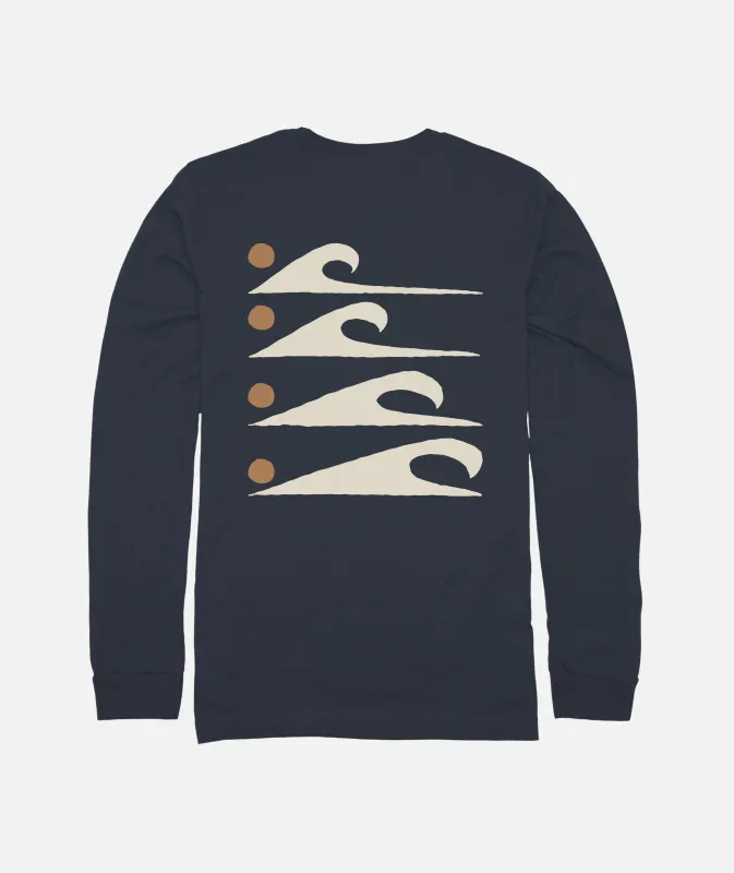 Procession Long Sleeve Tee - Blue made by JETTY