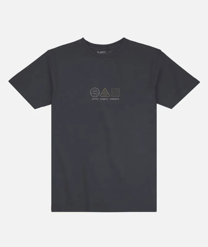 Trifecta Tee - Charcoal made by JETTY