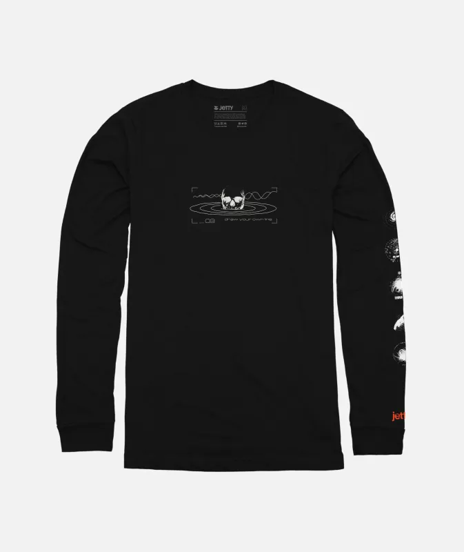 Hurricane Long Sleeve Tee - Black made by JETTY
