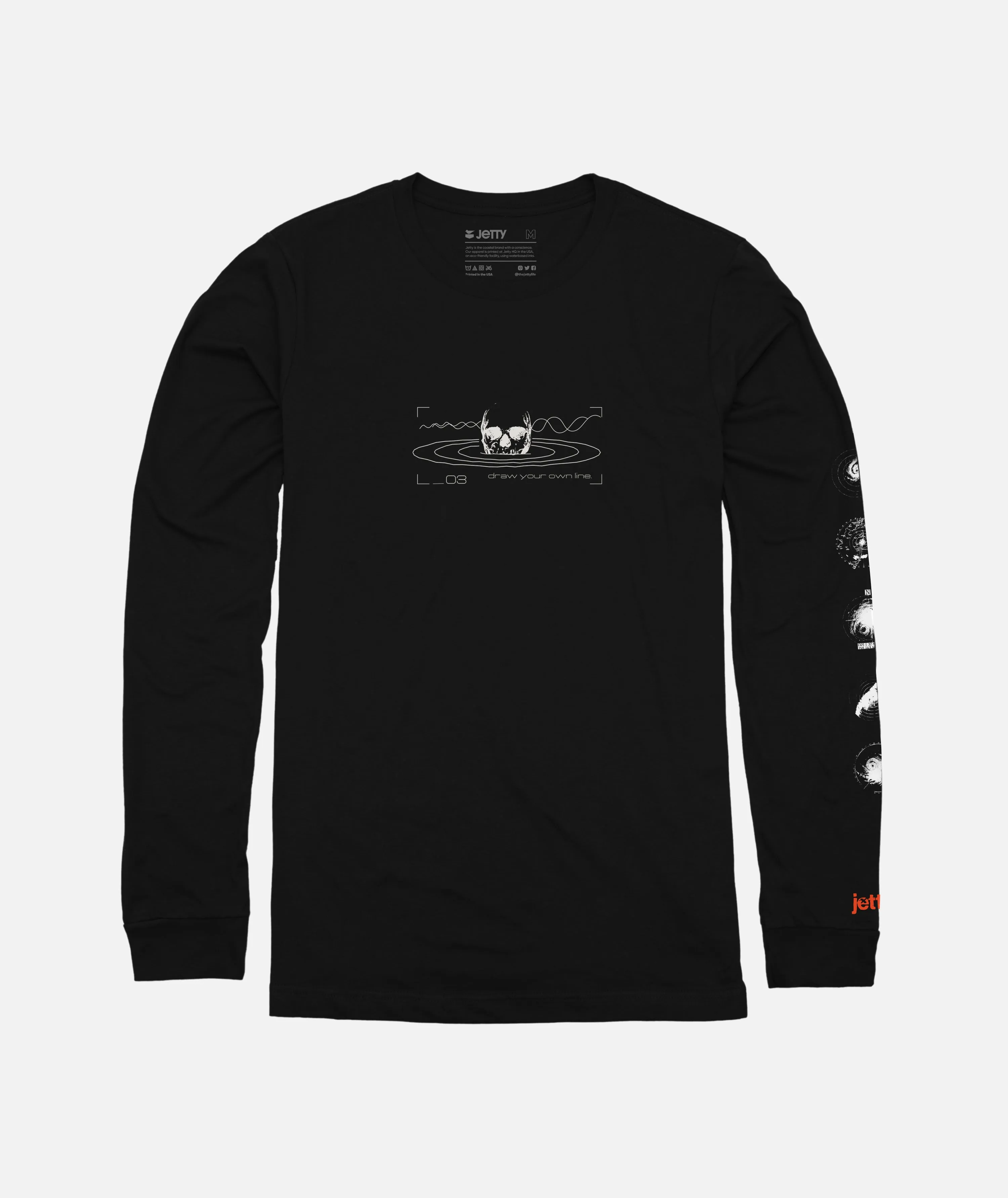 Hurricane Long Sleeve Tee - Black sold by JETTY