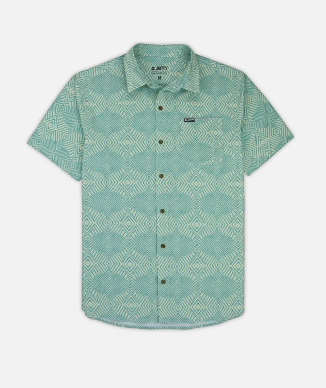Garwood Woven SS - Teal Blue made by JETTY