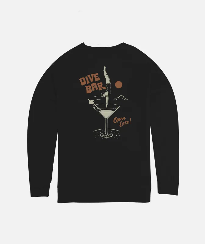 Dive Bar Fleece Crewneck - Black made by JETTY