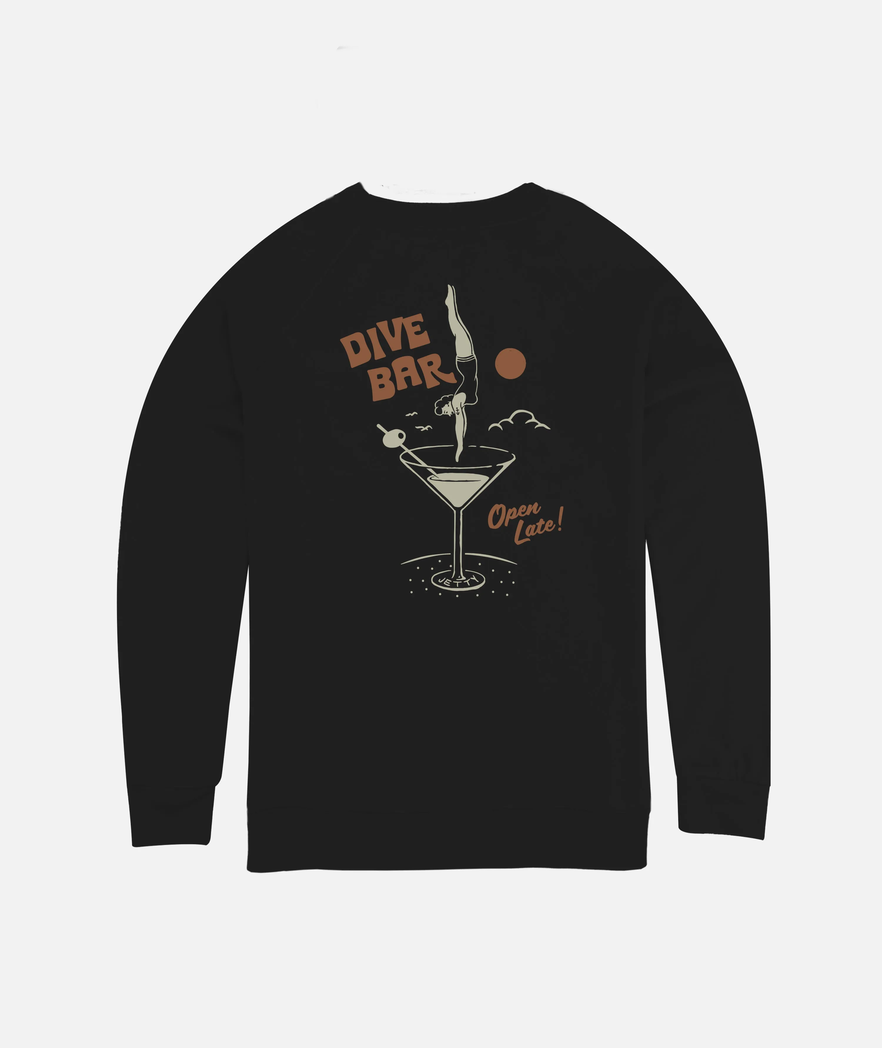 Dive Bar Fleece Crewneck - Black sold by JETTY