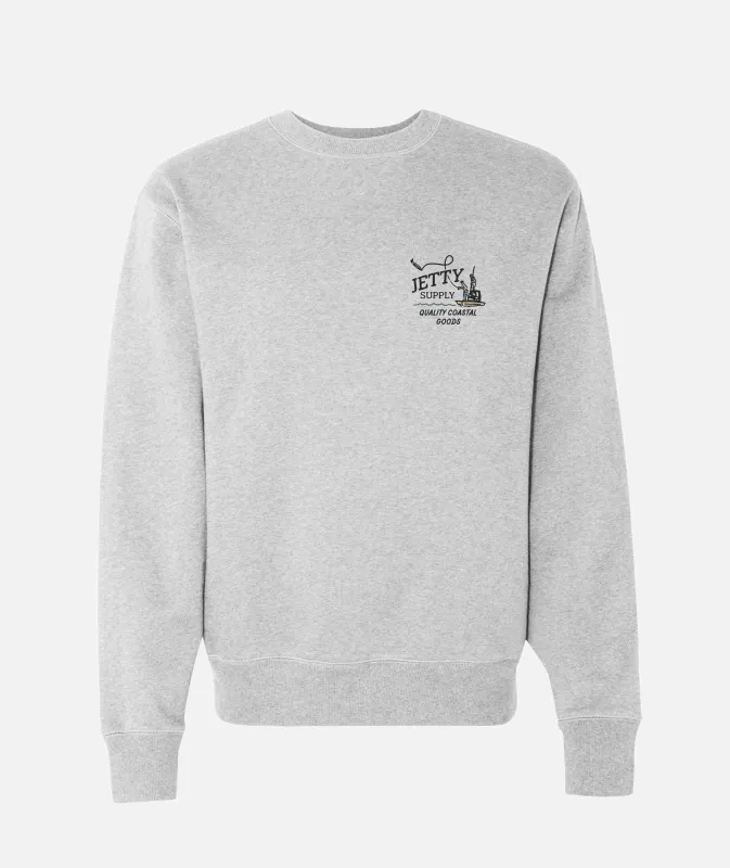 Flats Fleece Crewneck - Athletic Heather made by JETTY