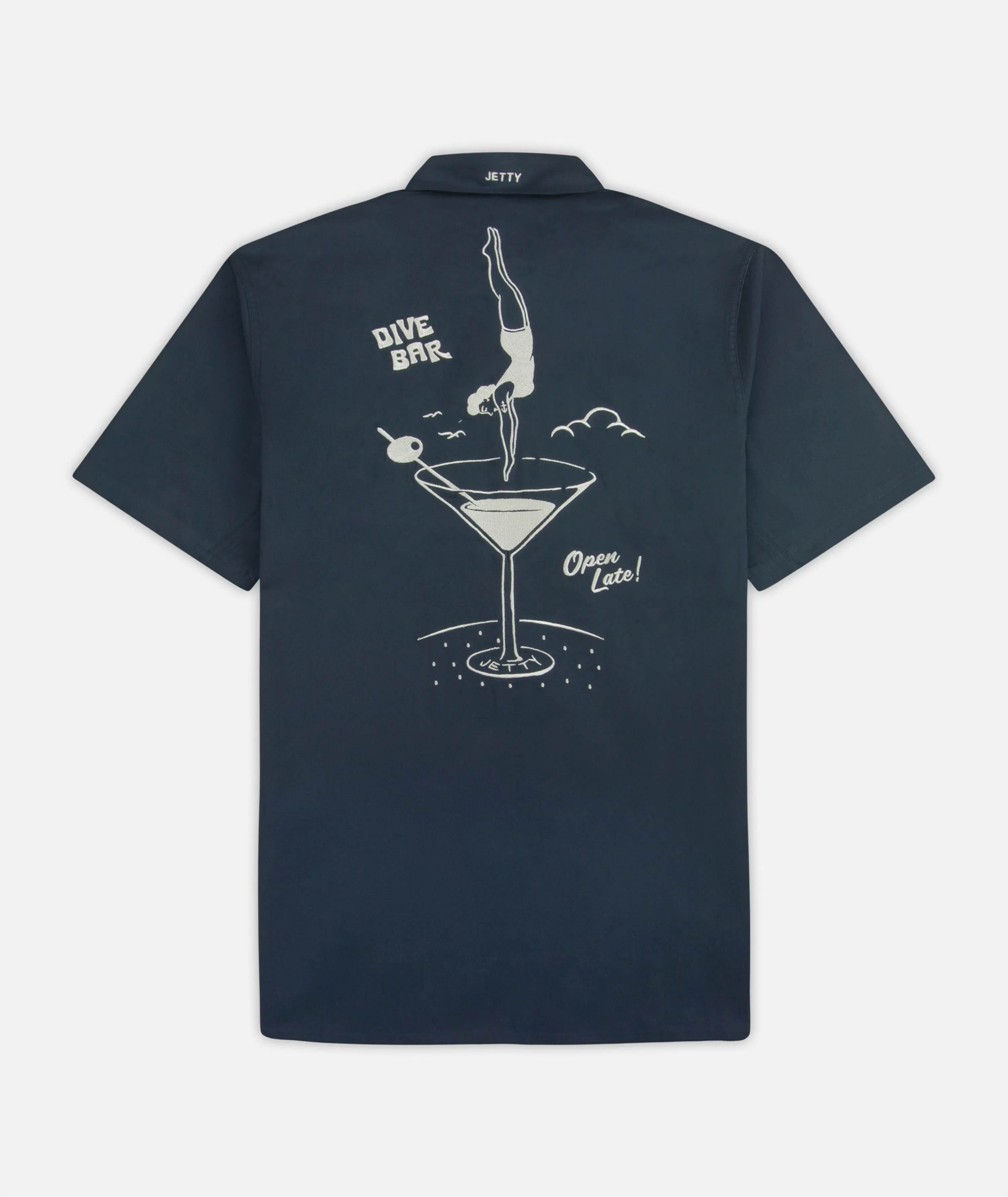 Maris Embroidered Shirt - Navy sold by JETTY