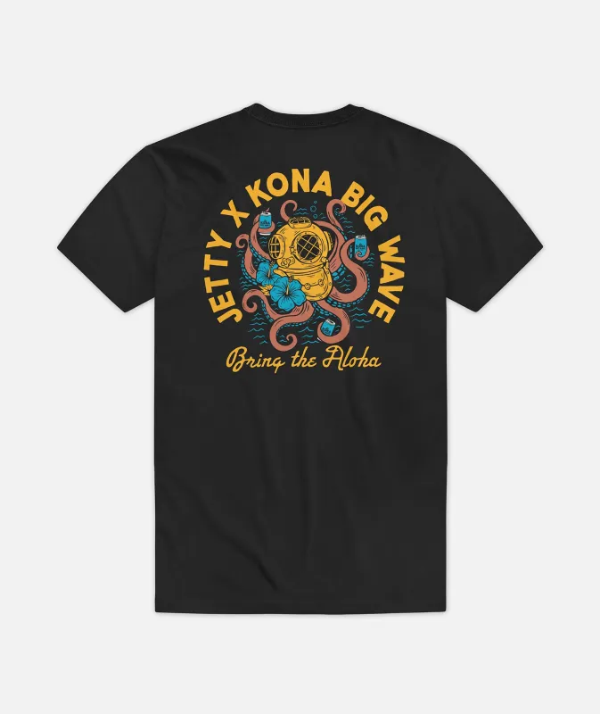 Jetty x Kona Helmet Tee - Black made by JETTY