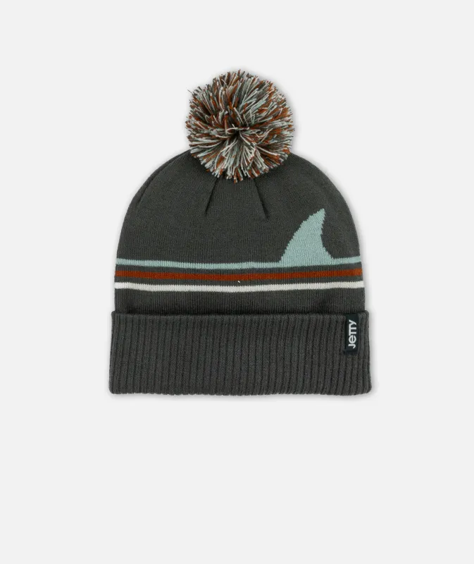 Fin Pom Beanie - Charcoal made by JETTY