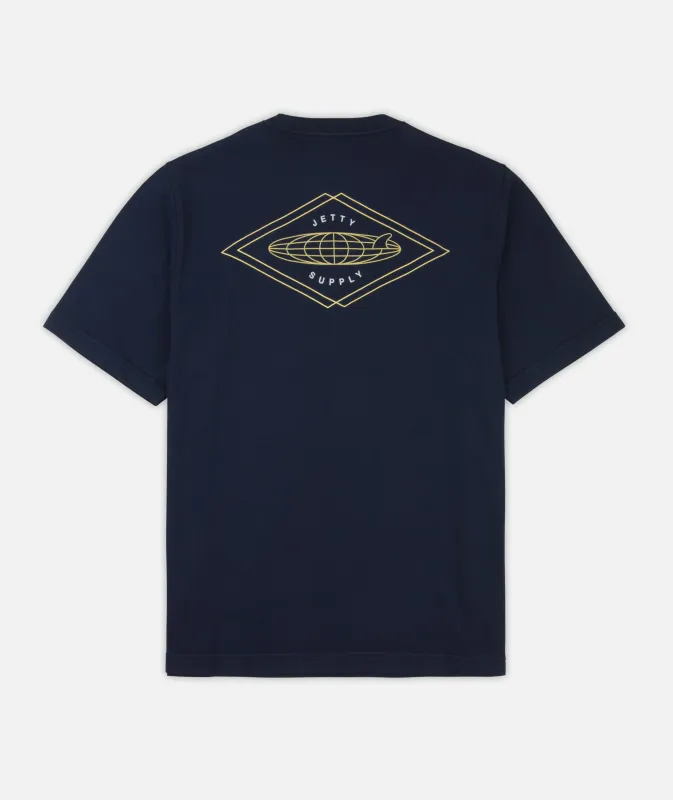 Globe Tee - Midnight made by JETTY