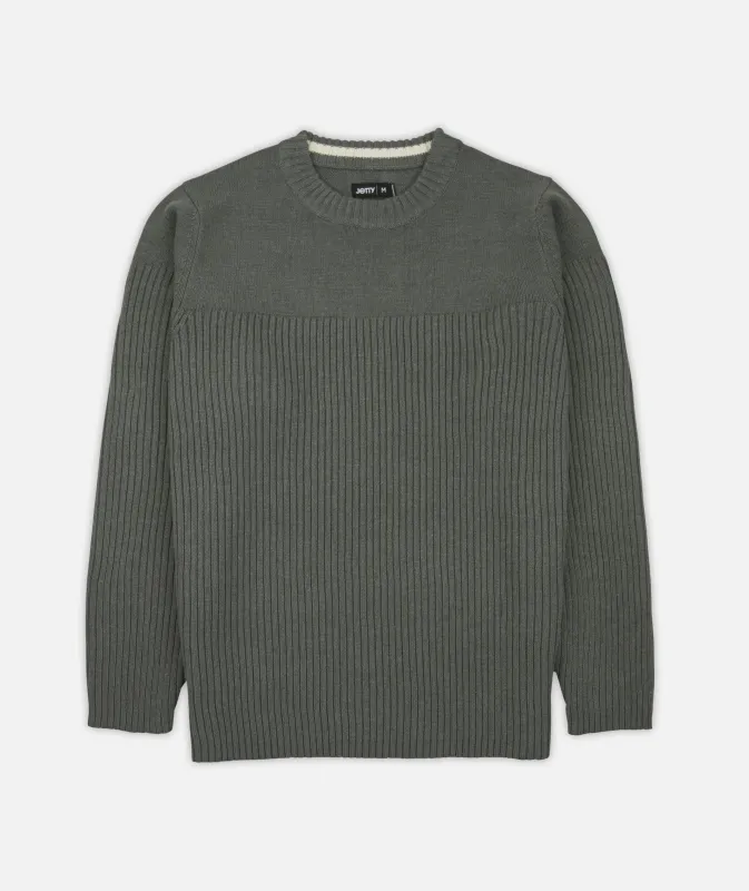 Knox Rib Sweater - Charcoal made by JETTY