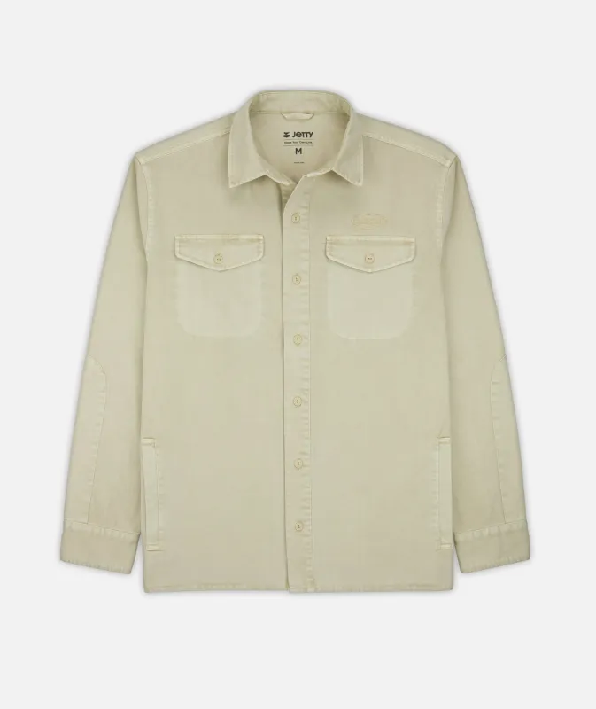 McCaffrey Long Sleeve Work Shirt - Cream made by JETTY