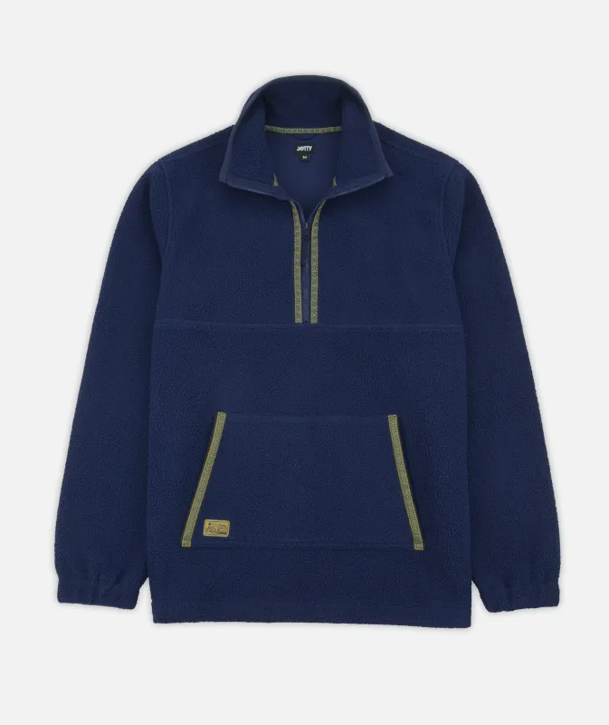 Port Hi Pile Fleece - Navy made by JETTY