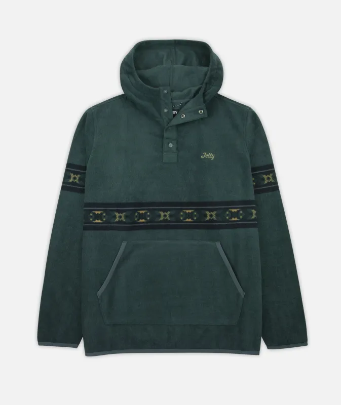 Quintin Fleece Hoodie - Blue made by JETTY