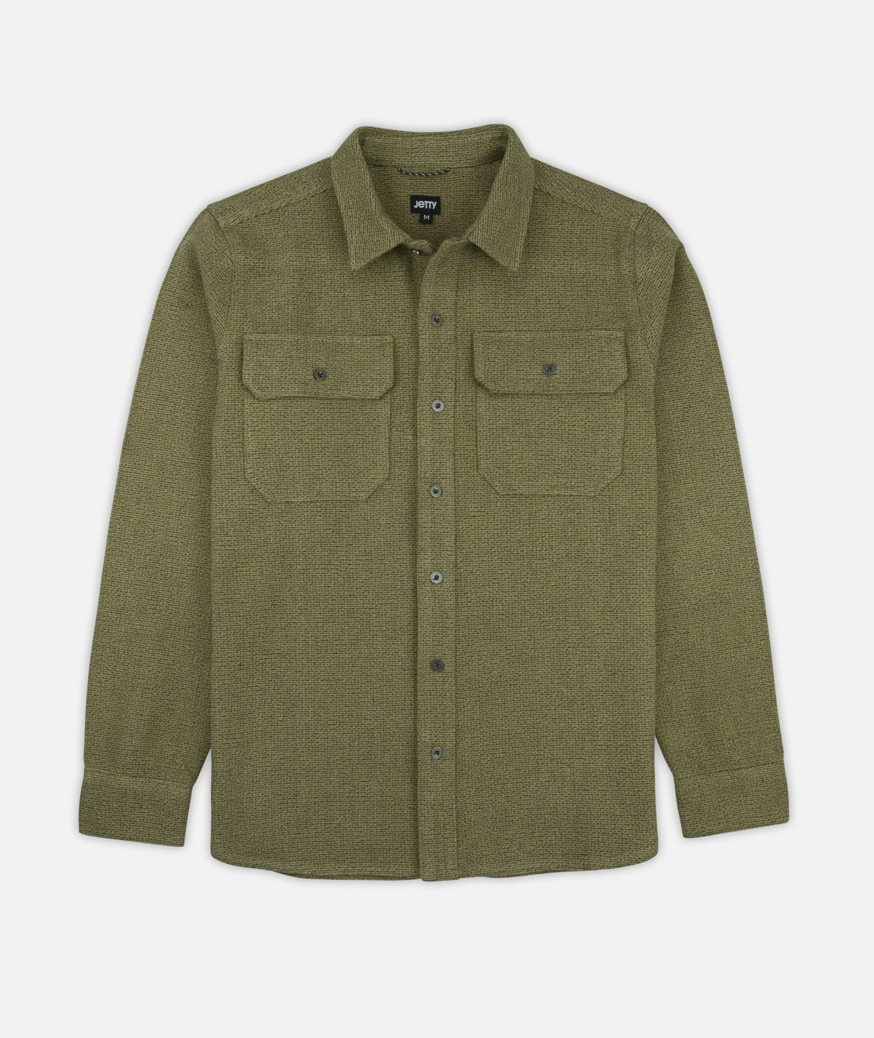 Ridge Tweed Shirt - Olive sold by JETTY