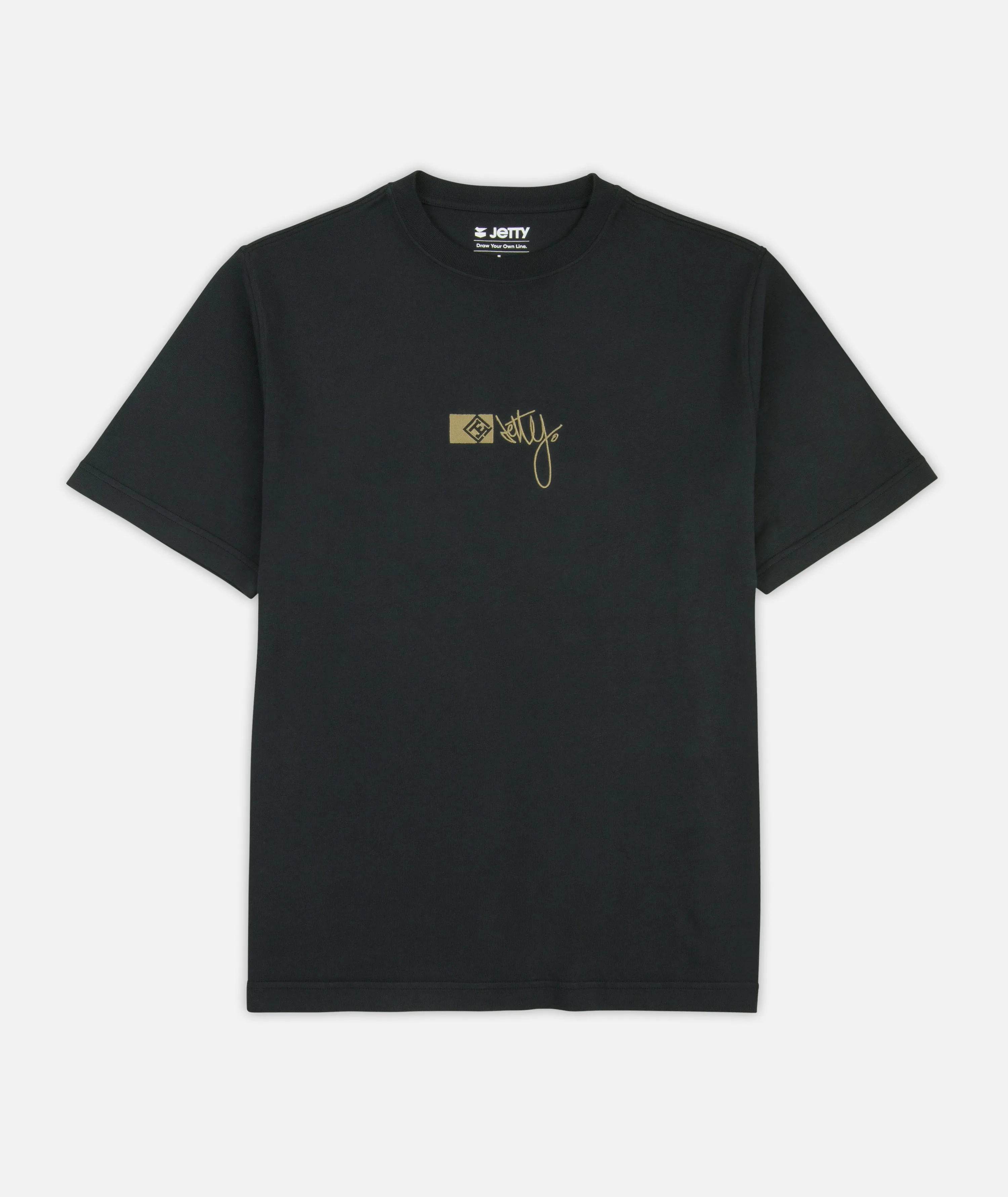 Rock Script Tee - Graphite sold by JETTY