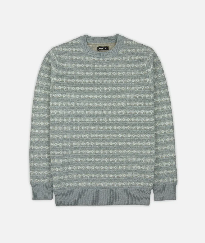 Strata Fairisle Stripe Sweater - Grey made by JETTY