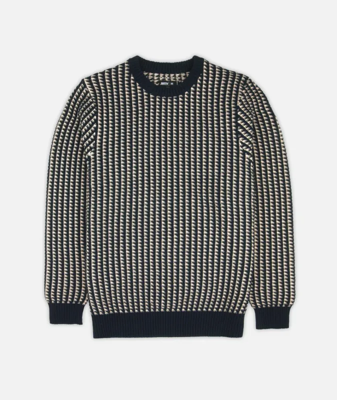 Tiller Grid Sweater - Ivory made by JETTY