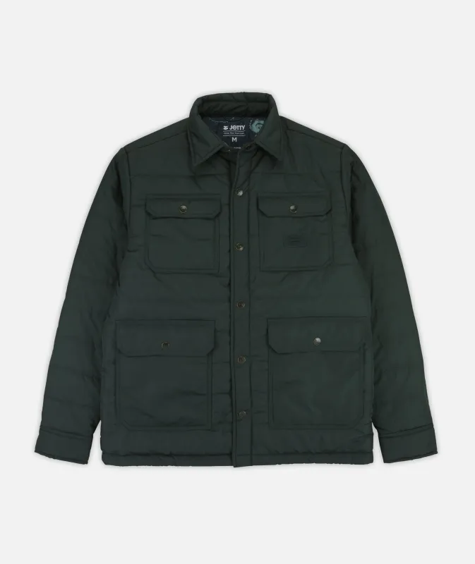 Windward Collared Puffer Jacket - Black made by JETTY