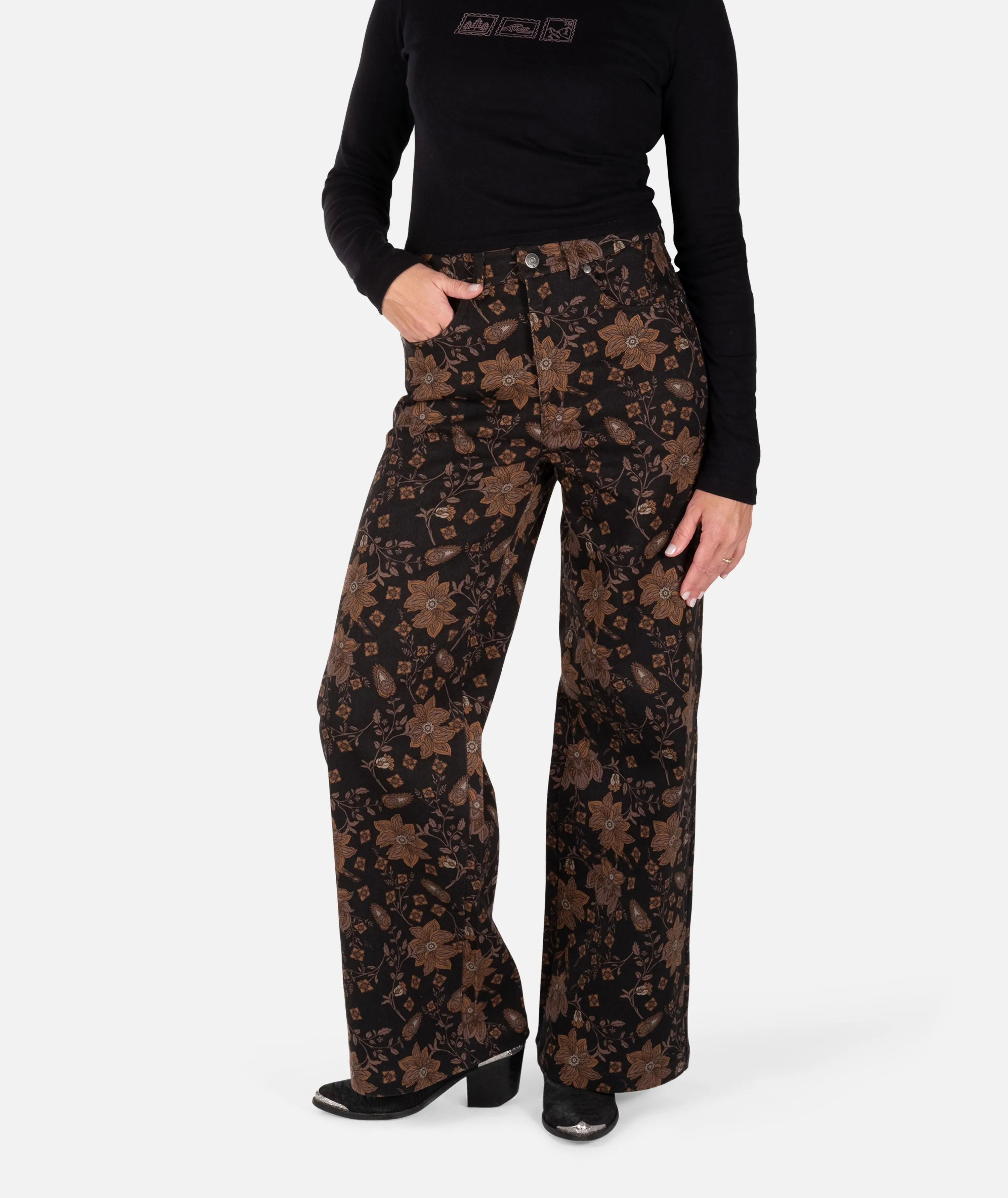 Windrift Twill Pant - Black sold by JETTY