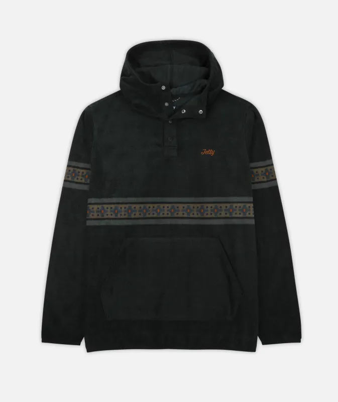 Quintin Fleece Hoodie - Deep Black made by JETTY