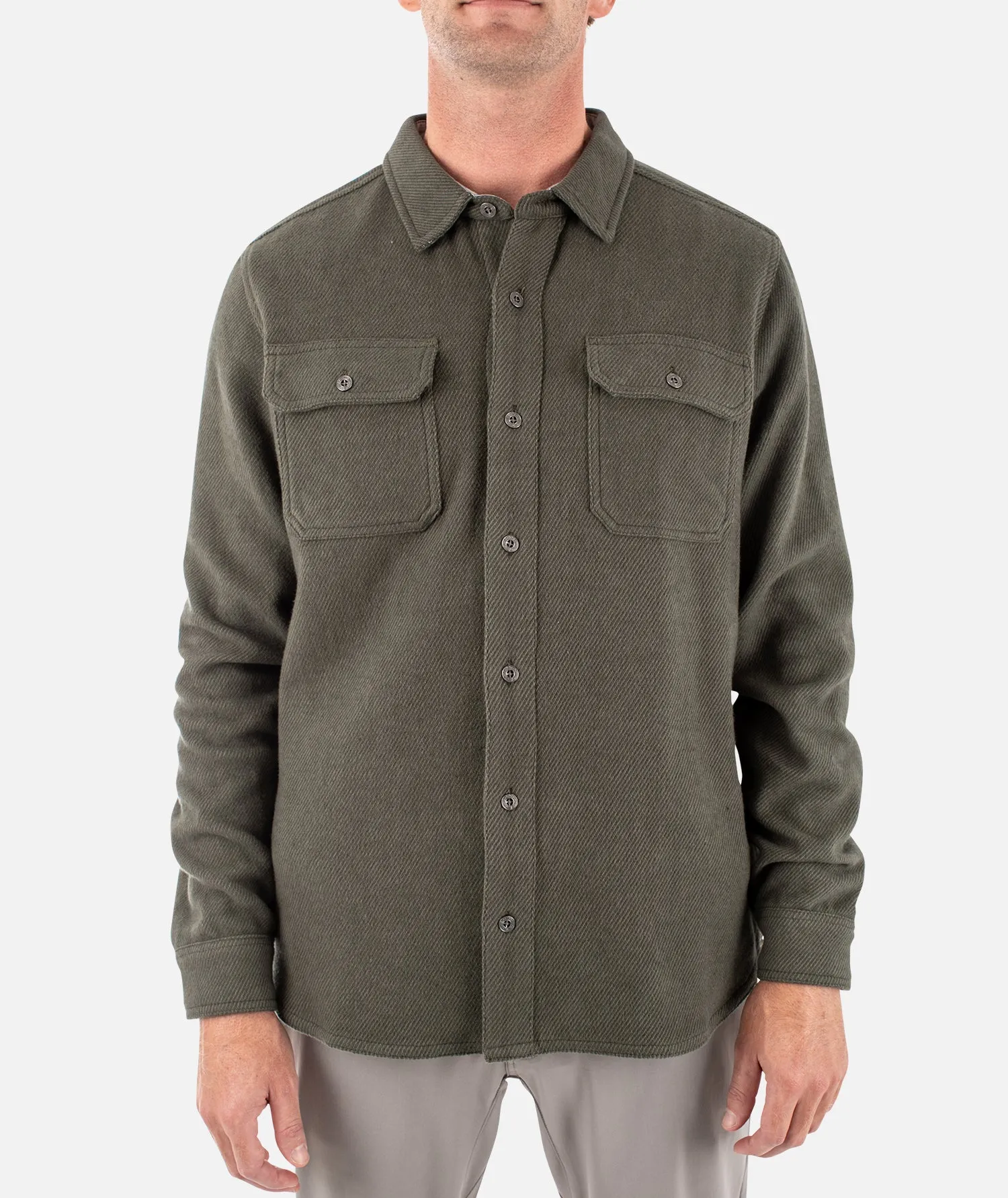 Horizon Flannel - Olive sold by JETTY