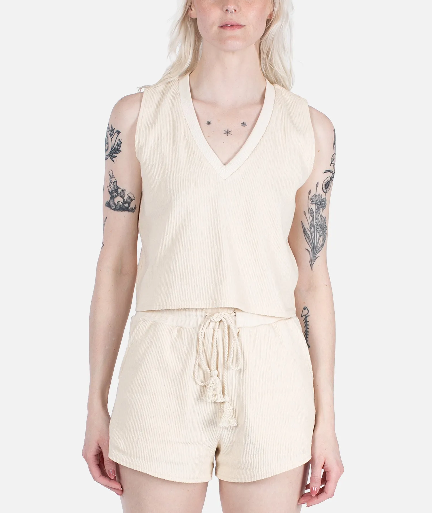 Loran Tank - Cream sold by JETTY
