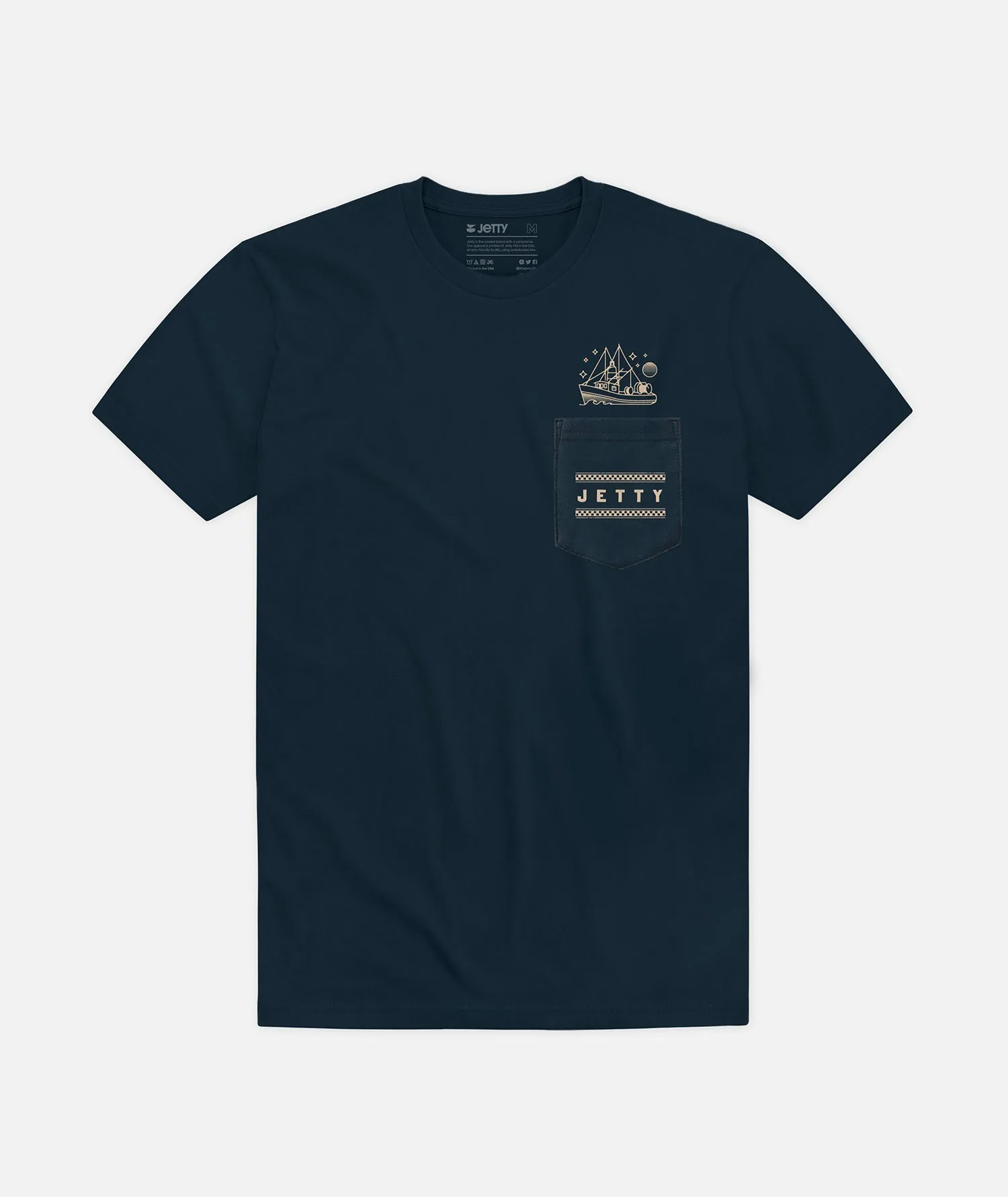 Cruise Pocket Tee - Navy sold by JETTY