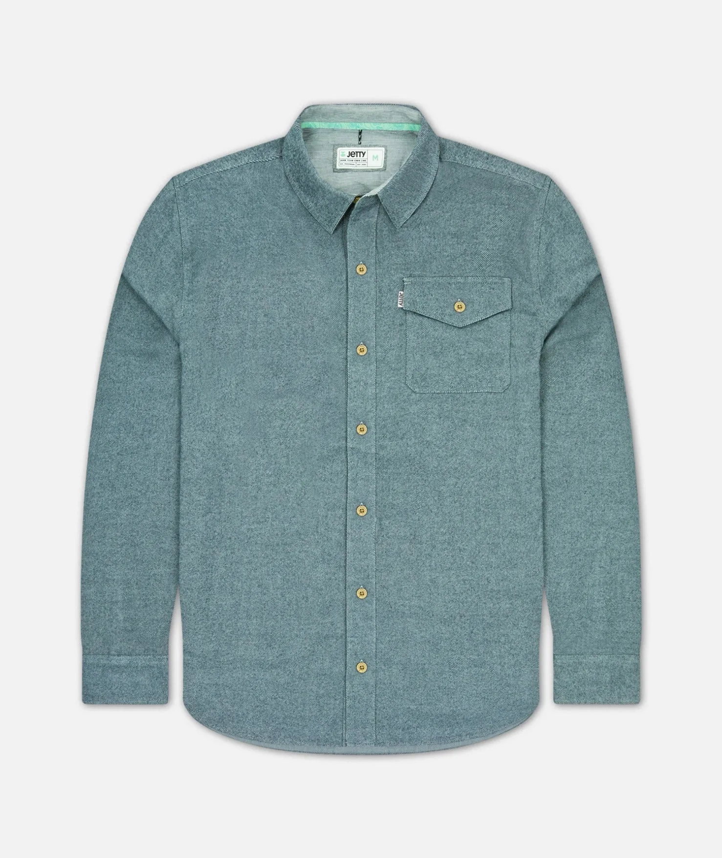 The Essex Oyster Twill Shirt - Heather Grey sold by JETTY